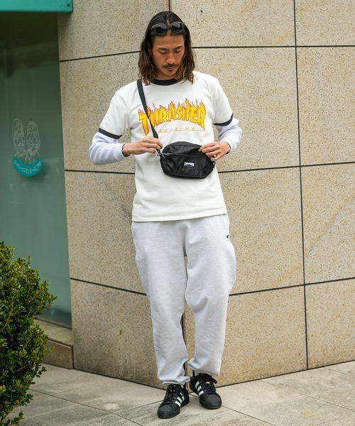 THRASHER（スラッシャー）の「【THRASHER/スラッシャー】Mini Shoulder Pouch＜ヨコ＞　撥水加工　ブランドロゴ　ショルダーバッグ　ウエストボディバッグ（ショルダーバッグ・メンズ・ブラック/ブラック系その他/ブラック×ホワイト・FREE）」の15枚目の写真