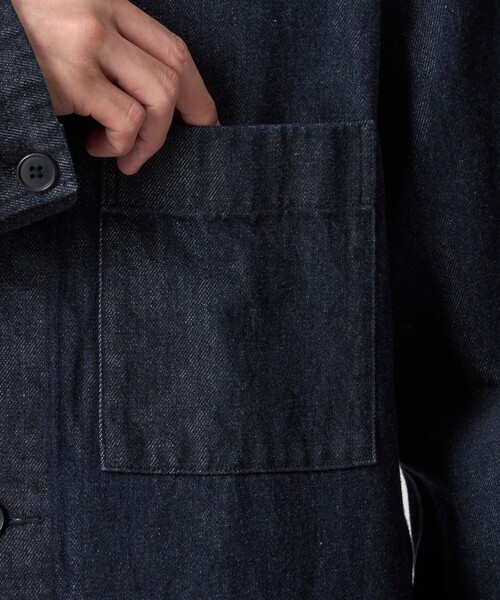 green label relaxing(グリーンレーベルリラクシング)の「デニム カバーオール(カバーオール・メンズ・ダークグレー/ネイビー・S/M/L/XL)」の14枚目の写真