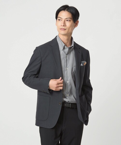 green label relaxing（グリーンレーベルリラクシング）の「エブリット コットンオックス ギンガムチェック スナップ ボタンダウン シャツ -イージーアイロン-（ビジネスシャツ・メンズ・ブラック・XL/M/L/S）」の2枚目の写真