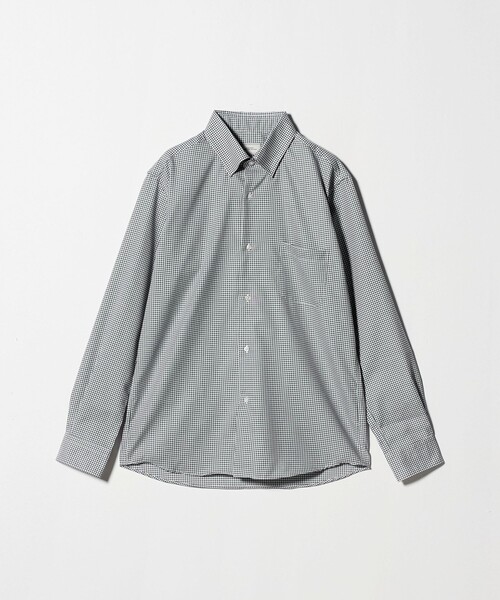 green label relaxing（グリーンレーベルリラクシング）の「エブリット コットンオックス ギンガムチェック スナップ ボタンダウン シャツ -イージーアイロン-（ビジネスシャツ・メンズ・ブラック・XL/M/L/S）」の8枚目の写真