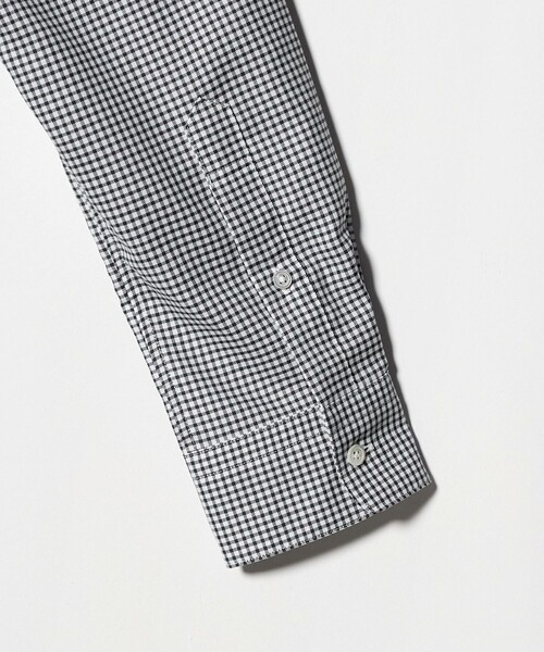 green label relaxing（グリーンレーベルリラクシング）の「エブリット コットンオックス ギンガムチェック スナップ ボタンダウン シャツ -イージーアイロン-（ビジネスシャツ・メンズ・ブラック・XL/M/L/S）」の11枚目の写真