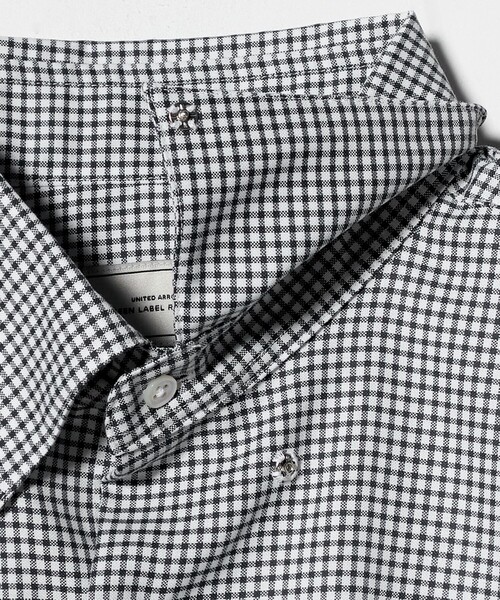 green label relaxing（グリーンレーベルリラクシング）の「エブリット コットンオックス ギンガムチェック スナップ ボタンダウン シャツ -イージーアイロン-（ビジネスシャツ・メンズ・ブラック・XL/M/L/S）」の12枚目の写真