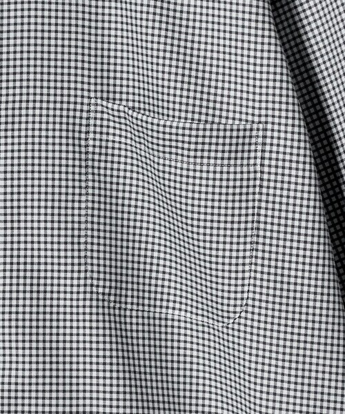 green label relaxing（グリーンレーベルリラクシング）の「エブリット コットンオックス ギンガムチェック スナップ ボタンダウン シャツ -イージーアイロン-（ビジネスシャツ・メンズ・ブラック・XL/M/L/S）」の13枚目の写真