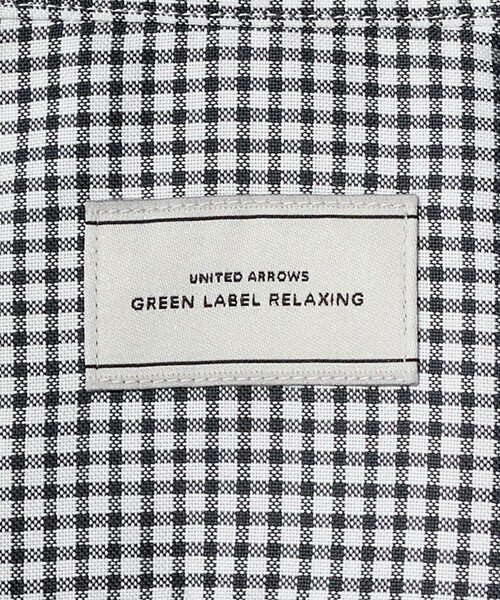 green label relaxing（グリーンレーベルリラクシング）の「エブリット コットンオックス ギンガムチェック スナップ ボタンダウン シャツ -イージーアイロン-（ビジネスシャツ・メンズ・ブラック・XL/M/L/S）」の15枚目の写真