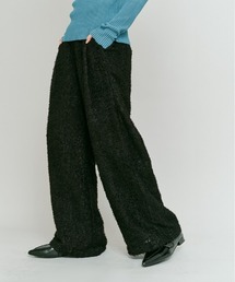 W:Huku | フェザーヤーン ハイウエスト タック イージーパンツ / Feather Yarn High-Waisted Tuck Pants(その他パンツ)