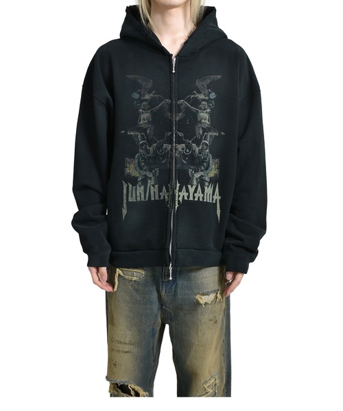 Jun/nakayamaジップパーカー JUN/NAKAYAMA（ジュンナカヤマ） パーカー THERMAL LAYERED ZIP HOODIE