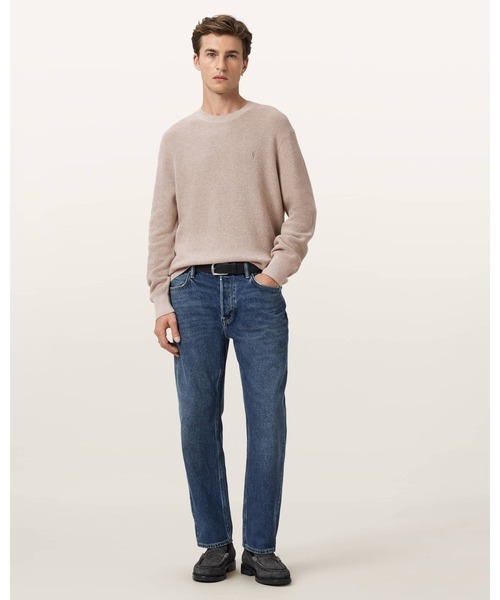 ALLSAINTS(オールセインツ)の「ASPEN WAFFLE TEXTURE CREW NECK RAMSKULL JUMPER | ASPEN ワッフル テクスチャー クルー ネック ラムスカル ニット・セーター(ニット/セーター・メンズ・グレー系その他・XL/XS/S/M/L)」の2枚目の写真