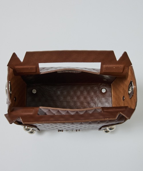 MASU(エムエーエスユー)の「LEATHER CAKE BAG(ハンドバッグ・メンズ・ブラウン/ゴールド/ブラック/シルバー・FREE)」の13枚目の写真
