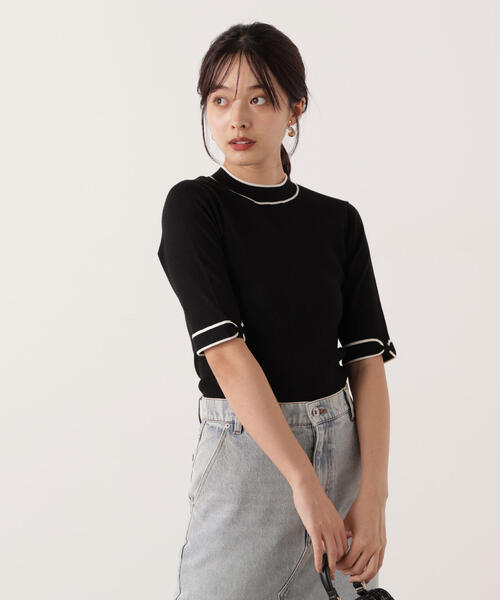 PROPORTION BODY DRESSING(プロポーションボディドレッシング)の「<ハンドウォッシャブル>リボンスリーブ配色ニット / 1215270927(ニット/セーター・レディース・ブラック/ベージュ/ボルドー・FREE)」の13枚目の写真