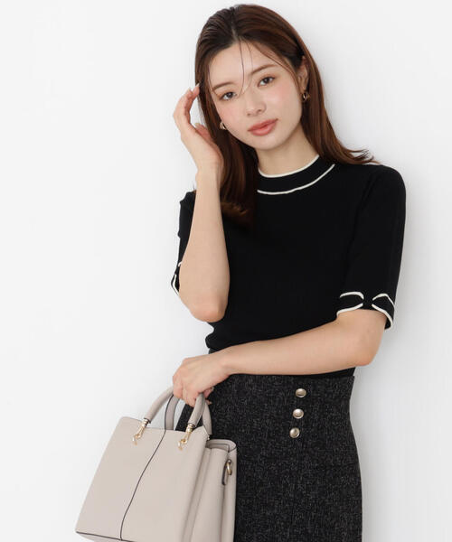 PROPORTION BODY DRESSING(プロポーションボディドレッシング)の「<ハンドウォッシャブル>リボンスリーブ配色ニット / 1215270927(ニット/セーター・レディース・ブラック/ベージュ/ボルドー・FREE)」の14枚目の写真