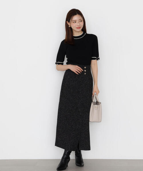 PROPORTION BODY DRESSING(プロポーションボディドレッシング)の「<ハンドウォッシャブル>リボンスリーブ配色ニット / 1215270927(ニット/セーター・レディース・ブラック/ベージュ/ボルドー・FREE)」の16枚目の写真