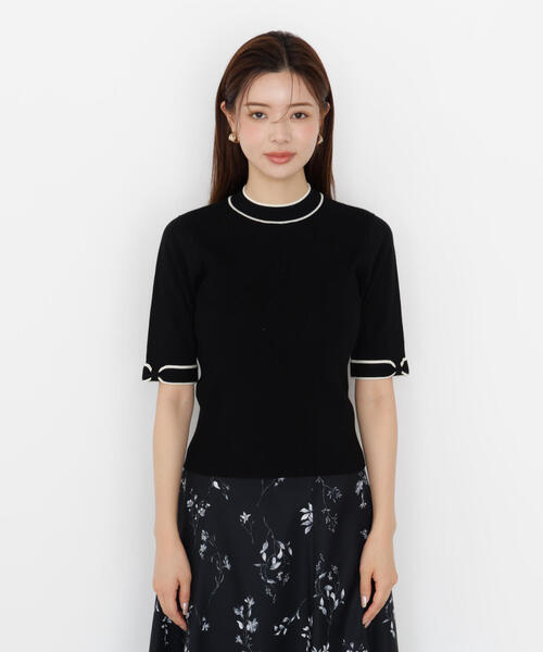 PROPORTION BODY DRESSING(プロポーションボディドレッシング)の「<ハンドウォッシャブル>リボンスリーブ配色ニット / 1215270927(ニット/セーター・レディース・ブラック/ベージュ/ボルドー・FREE)」の19枚目の写真