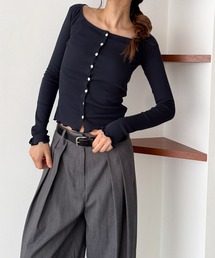 Tシャツ/カットソー（ブルー・ネイビー/青色系・オフショルダー