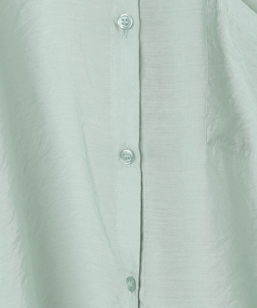 GLOBAL WORK（グローバルワーク）の「イージーDRYシアーシャツ長袖/576644（シャツ/ブラウス・キッズ・ピンク系1/ミント/アイボリー/サックスブルー・130cm/140cm/150cm/160cm）」の6枚目の写真