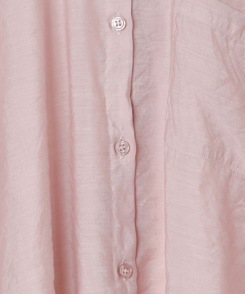 GLOBAL WORK（グローバルワーク）の「イージーDRYシアーシャツ長袖/576644（シャツ/ブラウス・キッズ・ピンク系1/ミント/アイボリー/サックスブルー・130cm/140cm/150cm/160cm）」の8枚目の写真