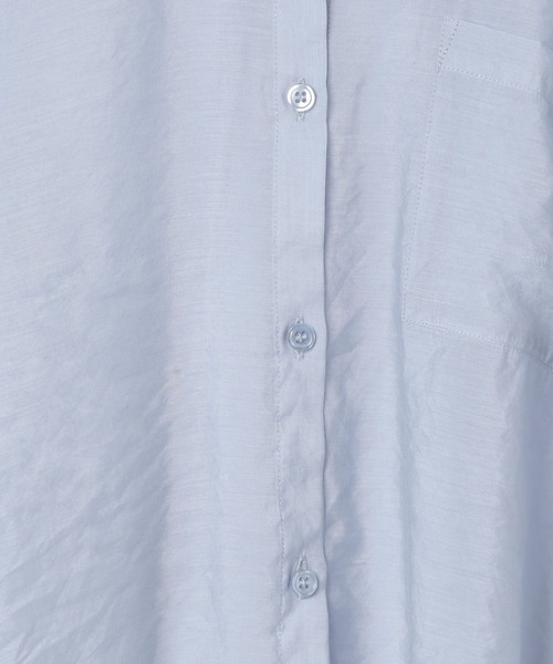 GLOBAL WORK（グローバルワーク）の「イージーDRYシアーシャツ長袖/576644（シャツ/ブラウス・キッズ・ピンク系1/ミント/アイボリー/サックスブルー・130cm/140cm/150cm/160cm）」の7枚目の写真