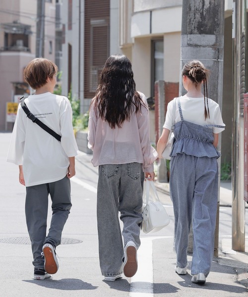 GLOBAL WORK（グローバルワーク）の「イージーDRYシアーシャツ長袖/576644（シャツ/ブラウス・キッズ・ピンク系1/ミント/アイボリー/サックスブルー・130cm/140cm/150cm/160cm）」の17枚目の写真