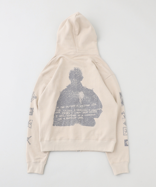 Wave of Sand（ウェーブオブサンド）の「Wave of Sand / ウェーブ オブ サンド CL PRINT ZIP UP HOODIE（パーカー・メンズ・ブラック/ブルー系その他/ベージュ・MEDIUM/SMALL）」の5枚目の写真