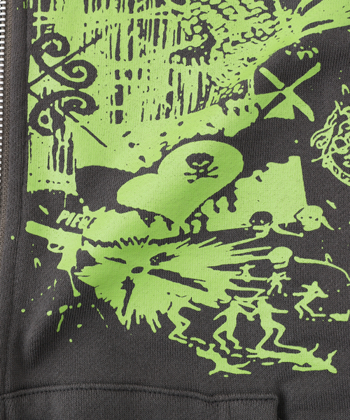 Wave of Sand（ウェーブオブサンド）の「Wave of Sand / ウェーブ オブ サンド CL PRINT ZIP UP HOODIE（パーカー・メンズ・ブラック/ブルー系その他/ベージュ・MEDIUM/SMALL）」の11枚目の写真