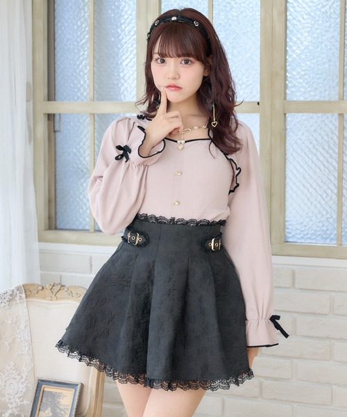 ROJITA(ロジータ)の「リボンチェーン付きボレロドッキングニット(ニット/セーター・レディース・ホワイト/ピンク/ブラック・FREE)」の22枚目の写真