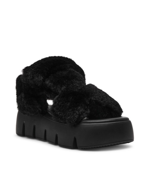 STEVE MADDEN(スティーブマデン)の「ファー厚底サンダル/S.MADDEN BONKERS-F-VA(サンダル・レディース・ブラック/タン・22.5cm/23.0cm/23.5cm/23.5-24/24.0cm/24.5cm)」の5枚目の写真