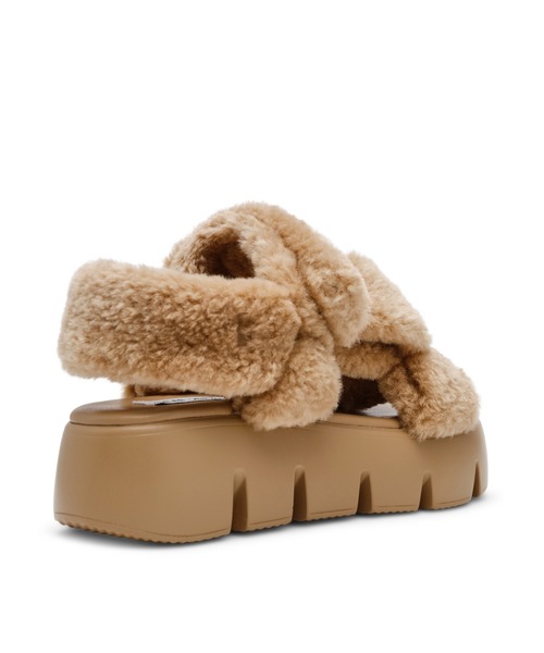 STEVE MADDEN(スティーブマデン)の「ファー厚底サンダル/S.MADDEN BONKERS-F-VA(サンダル・レディース・ブラック/タン・22.5cm/23.0cm/23.5cm/23.5-24/24.0cm/24.5cm)」の10枚目の写真