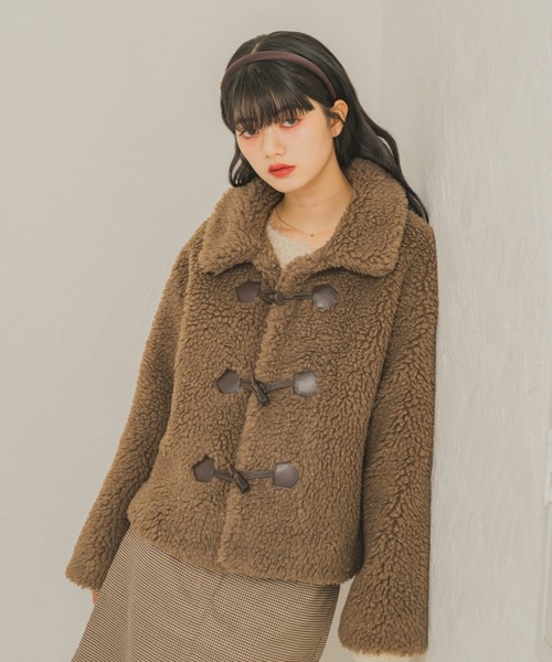 REMOON ラメボアスタンドジャケット REMOON（リムーン）の「ラメボアスタンドジャケット（その他アウター