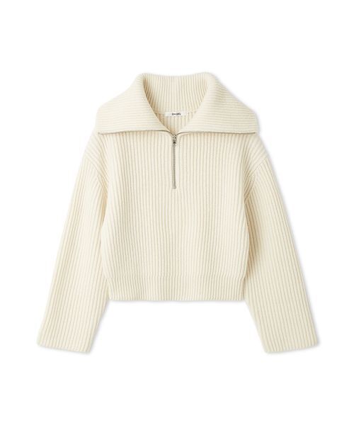 ウールハーフジップニットプルオーバー（ニット/セーター）｜SNIDEL