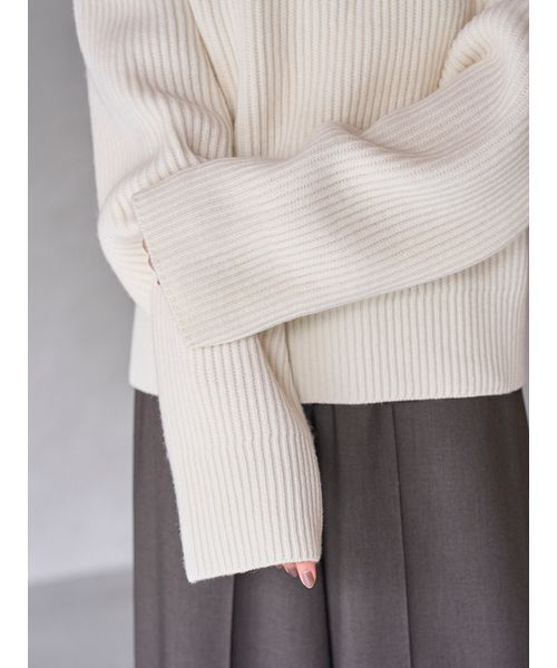 セール】ウールハーフジップニットプルオーバー（ニット/セーター