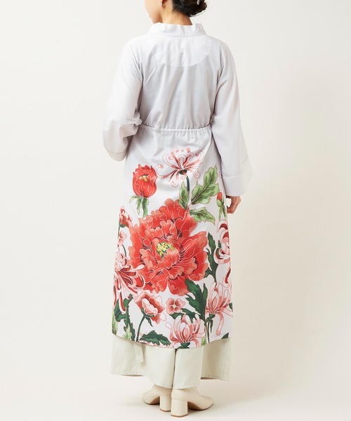 カヤ（カヤ）の「【カヤ】花々羽織付きワンピース（ワンピース・レディース・キナリ/スミクロ/パープル・FREE）」の16枚目の写真