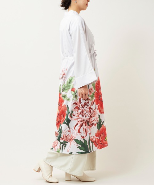 カヤ（カヤ）の「【カヤ】花々羽織付きワンピース（ワンピース・レディース・キナリ/スミクロ/パープル・FREE）」の17枚目の写真