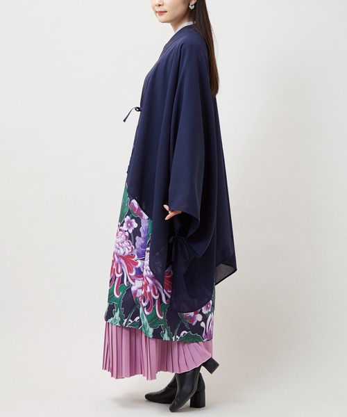 カヤ（カヤ）の「【カヤ】花々羽織付きワンピース（ワンピース・レディース・キナリ/スミクロ/パープル・FREE）」の22枚目の写真
