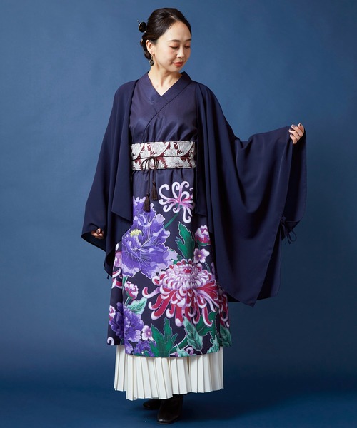 カヤ（カヤ）の「【カヤ】花々羽織付きワンピース（ワンピース・レディース・キナリ/スミクロ/パープル・FREE）」の13枚目の写真