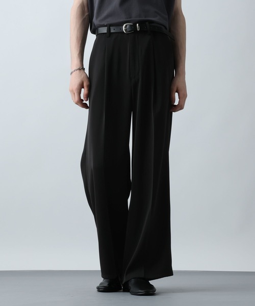 HARE（ハレ）の「【WEB限定 SET UP】TOROMIジャケット＊ワイドパンツ(HARE)（セットアップ・メンズ・ブラック/グレー/ブルー・SMALL/MEDIUM）」の13枚目の写真