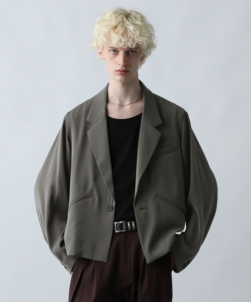 HARE（ハレ）の「【WEB限定 SET UP】TOROMIジャケット＊ワイドパンツ(HARE)（セットアップ・メンズ・ブラック/グレー/ブルー・SMALL/MEDIUM）」の15枚目の写真