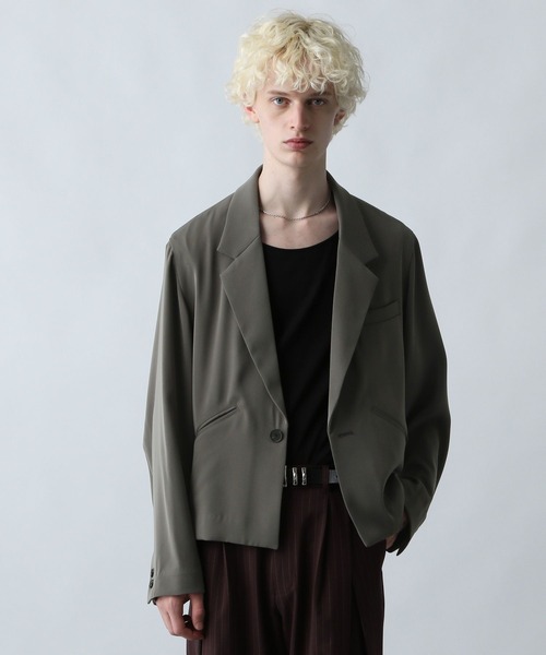 HARE（ハレ）の「【WEB限定 SET UP】TOROMIジャケット＊ワイドパンツ(HARE)（セットアップ・メンズ・ブラック/グレー/ブルー・SMALL/MEDIUM）」の16枚目の写真
