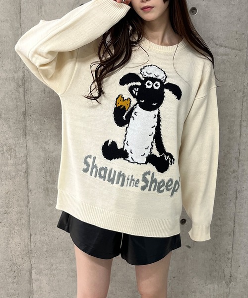 セール】ひつじのショーンジャガードニット（ニット/セーター