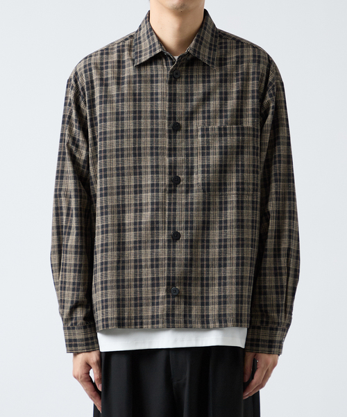 B.C STOCK（ベーセーストック）の「クロップド チェックワークシャツ（シャツ/ブラウス・メンズ・ホワイト/ブラウン/ブラック・LARGE/MEDIUM）」の17枚目の写真