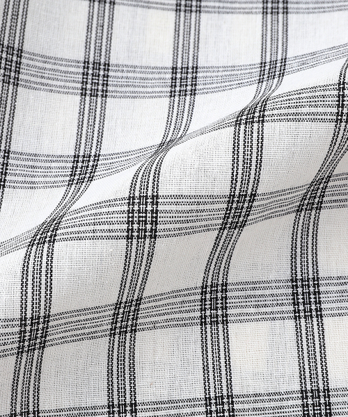 B.C STOCK（ベーセーストック）の「クロップド チェックワークシャツ（シャツ/ブラウス・メンズ・ホワイト/ブラウン/ブラック・LARGE/MEDIUM）」の4枚目の写真