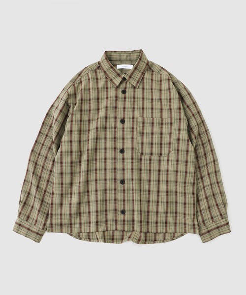 B.C STOCK（ベーセーストック）の「クロップド チェックワークシャツ（シャツ/ブラウス・メンズ・ホワイト/ブラウン/ブラック・LARGE/MEDIUM）」の5枚目の写真