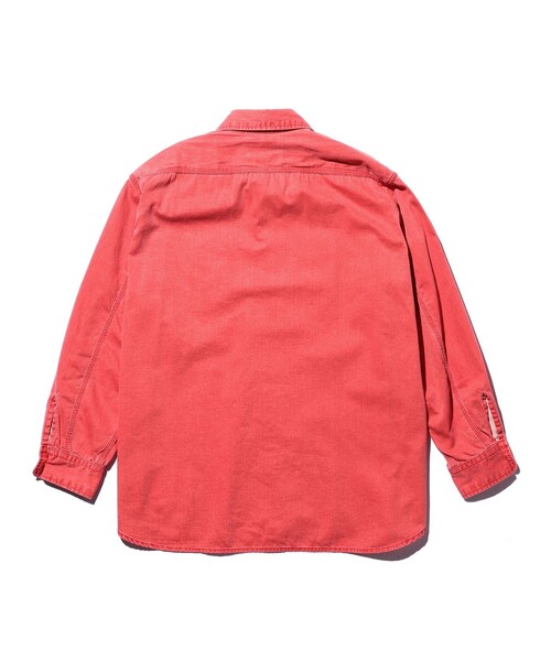 BEAMS PLUS(ビームスプラス)の「ピグメント コーティング ライトデニム ワークシャツ(シャツ/ブラウス・メンズ・ブルー/レッド/グリーン・M/L/S/XL)」の15枚目の写真