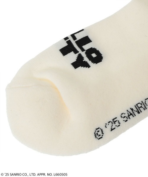 Candy Stripper（キャンディストリッパー）の「【HELLO KITTY】LINGERIE RIB ソックス（ソックス/靴下・レディース・ブラック/オフホワイト/ピンク・FREE）」の10枚目の写真