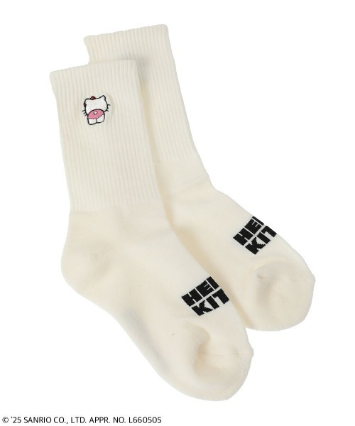 Candy Stripper（キャンディストリッパー）の「【HELLO KITTY】LINGERIE RIB ソックス（ソックス/靴下・レディース・ブラック/オフホワイト/ピンク・FREE）」の5枚目の写真
