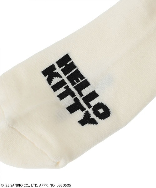 Candy Stripper（キャンディストリッパー）の「【HELLO KITTY】LINGERIE RIB ソックス（ソックス/靴下・レディース・ブラック/オフホワイト/ピンク・FREE）」の9枚目の写真