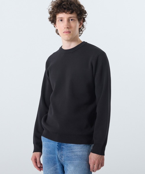 coca(coca)(コカ)の「ミラノ編みニットトップス(ニット/セーター・メンズ・ネイビー/ブラック・L/XL/M)」の2枚目の写真