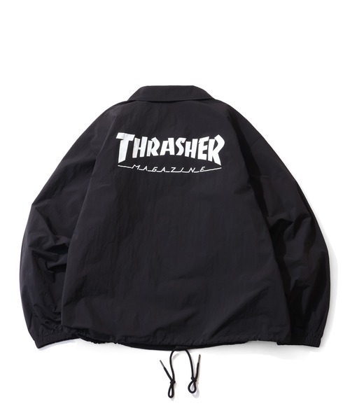 THRASHER(スラッシャー)の「【THRASHER/スラッシャー】プリントコーチジャケット UVカット・撥水(ナイロンジャケット・メンズ・ライトグレー/ブラック/カーキ・M/L/XL)」の5枚目の写真