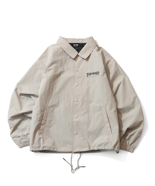 THRASHER(スラッシャー)の「【THRASHER/スラッシャー】プリントコーチジャケット UVカット・撥水(ナイロンジャケット・メンズ・ライトグレー/ブラック/カーキ・M/L/XL)」の6枚目の写真