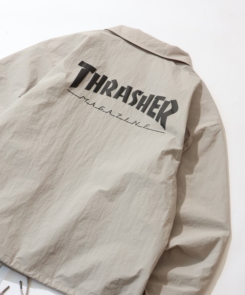 THRASHER(スラッシャー)の「【THRASHER/スラッシャー】プリントコーチジャケット UVカット・撥水(ナイロンジャケット・メンズ・ライトグレー/ブラック/カーキ・M/L/XL)」の11枚目の写真