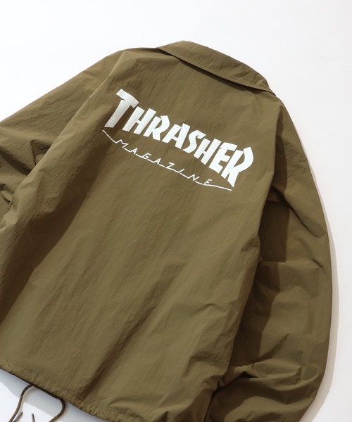 THRASHER(スラッシャー)の「【THRASHER/スラッシャー】プリントコーチジャケット UVカット・撥水(ナイロンジャケット・メンズ・ライトグレー/ブラック/カーキ・M/L/XL)」の12枚目の写真