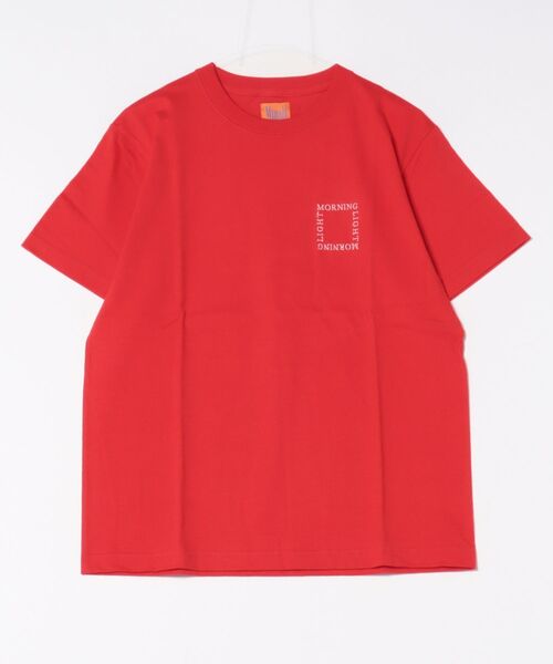 Minali（ミナリ）の「【Minali】Morning light T-Shirt(UNISEX)（Tシャツ/カットソー・レディース・ブラック/レッド・MEDIUM）」の2枚目の写真